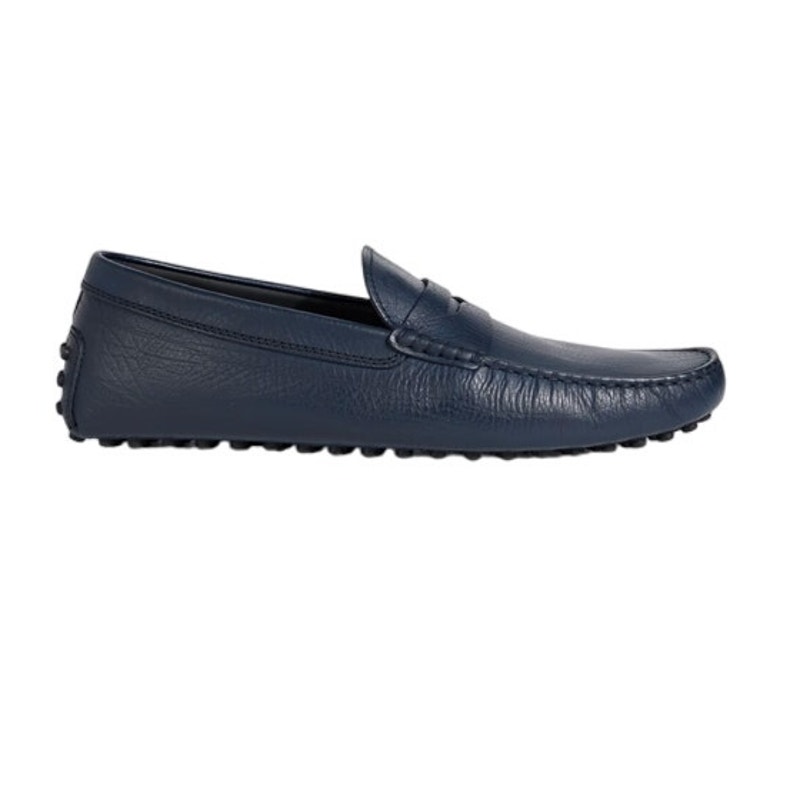Tod's Navy Leather Penny Loafer Sneakers